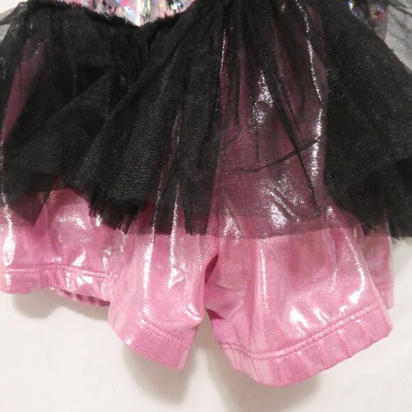 IN DANCEWEAR | size 6 XL | Girls' Pink, Silver and Black Glittery Dance Outfit - Picture 15 of 16